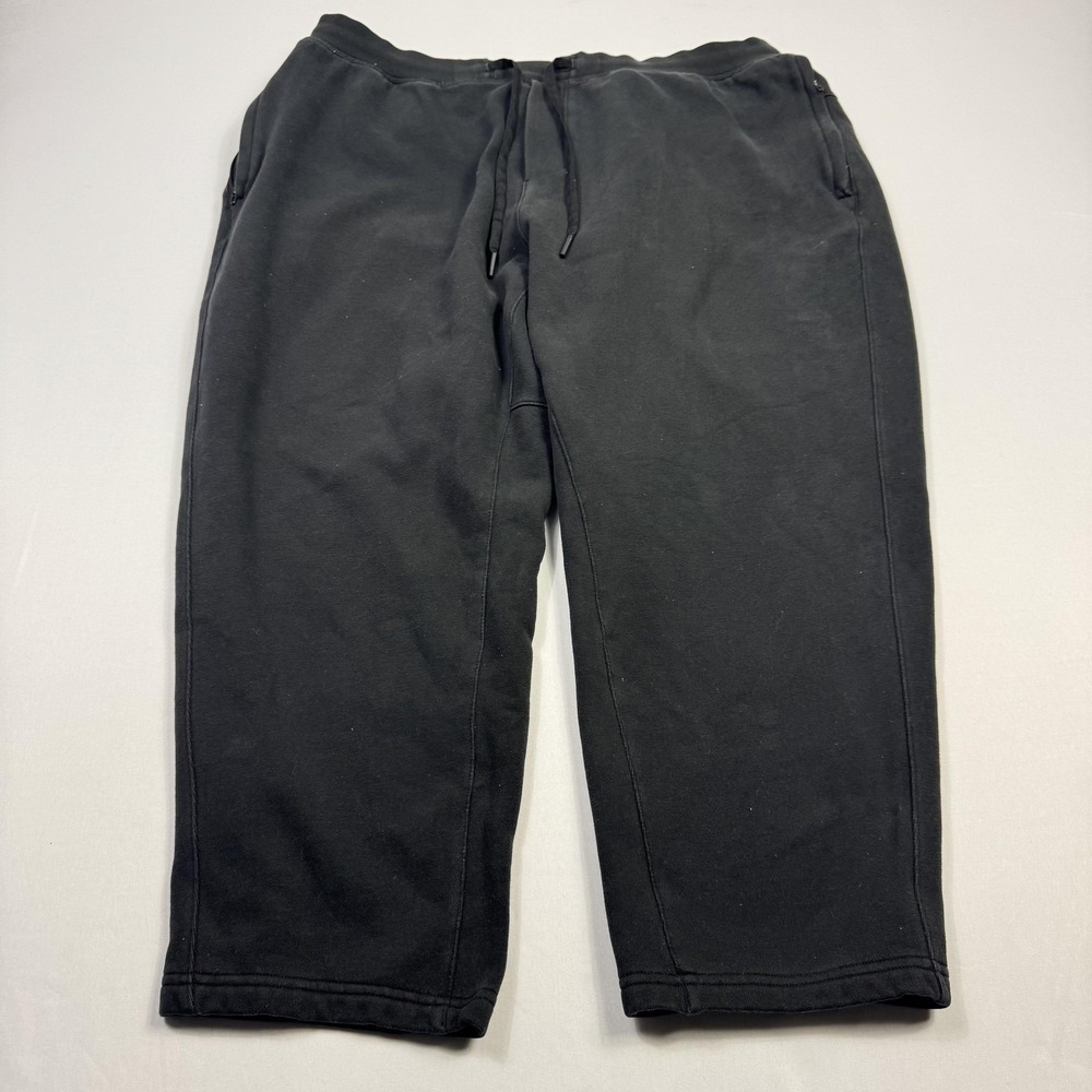 Lululemon‎ Pants Mens 2XL Black Fleece Joggers Sweatpants Drawstring Logo Gym